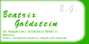 beatrix goldstein business card